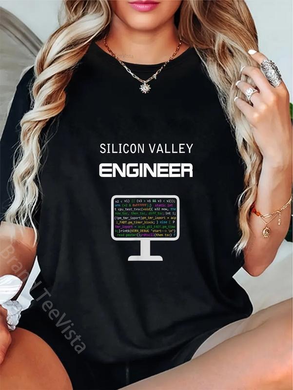 100% cotton Silicon Valley Engineer T-Shirt women graphic shirts Hoodie, Sweatshirt | UrbanDripWear.com