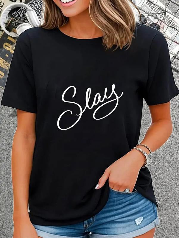 100% cotton Slay Trendy Fashion T-Shirt T-Shirt casual Fashion graphic tees for women Hoodie, Sweatshirt | UrbanDripWear.com