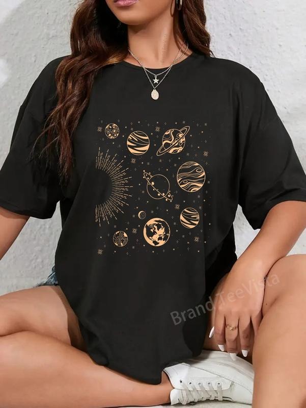 100% cotton Solar System Planet Space Science Astronomy Men Women T-Shirt women graphic shirts Hoodie, Sweatshirt