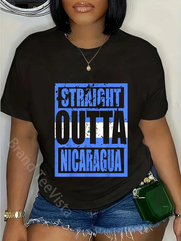100% cotton Straight Outta Nicaragua TShirt Funny Tee T-Shirt women graphic shirts Hoodie, Sweatshirt | UrbanDripWear.com