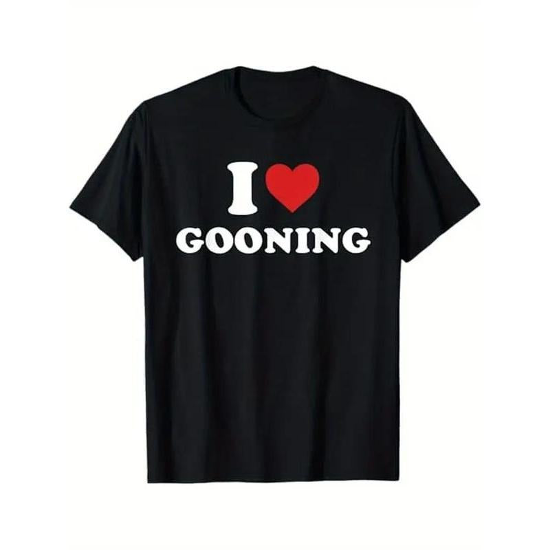 100% cotton T-shirt, [100% Cotton Halloween T-Shirt] I Love Gooning Design T-Shirt Hoodie, Sweatshirt | UrbanDripWear.com
