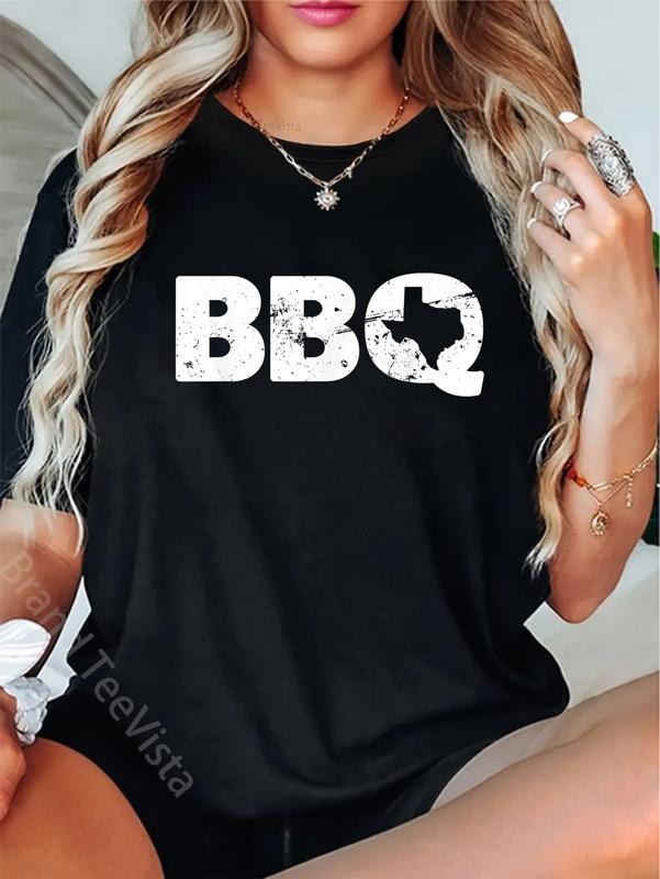 100% cotton Texas BBQ novelty Texas Barbecue and Map vintage BBQ T-Shirt women graphic shirts Hoodie, Sweatshirt