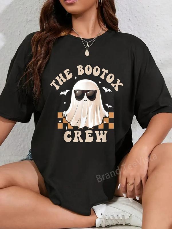 100% cotton The Bootox Crew Ghost Sunglasses Aesthetic Nurse Halloween T-Shirt women graphic shirts Hoodie, Sweatshirt