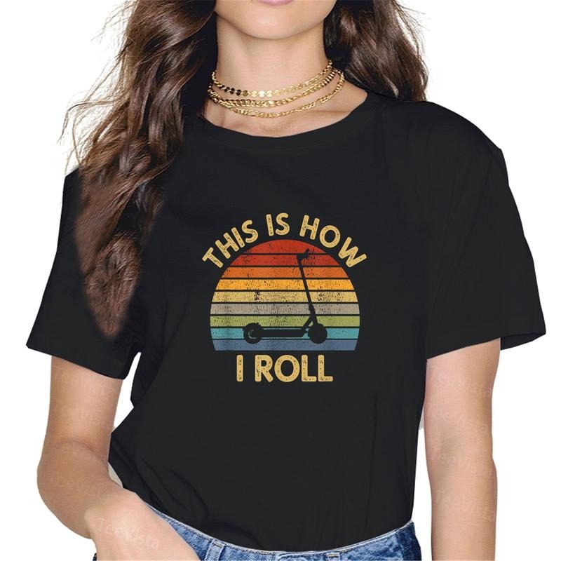 100% cotton This Is How I Roll - Vintage Electric Scooter Saying Gift T-Shirt women graphic shirts Hoodie, Sweatshirt
