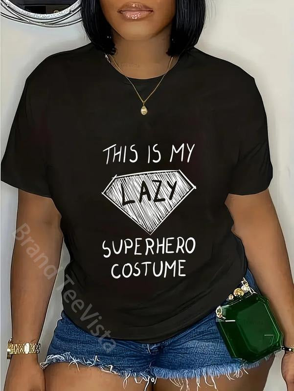 100% cotton This is My Lazy Superhero Costume Outfit Funny Halloween T-Shirt women graphic shirts Hoodie, Sweatshirt