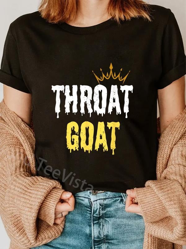 100% cotton Throat Goat Funny Sex Joke Dirty Adult Humor T-Shirt women graphic shirts Hoodie, Sweatshirt | UrbanDripWear.com