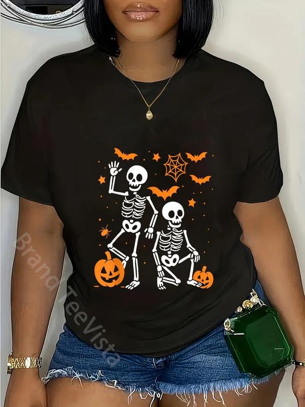 100% cotton Trump Hallloween Skeleton T-Shirt women graphic shirts Hoodie, Sweatshirt | UrbanDripWear.com