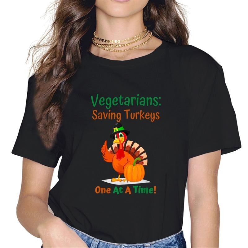 100% cotton Vegetarian Happy Thanksgiving Holiday Dinner Funny Vegan T-Shirt women graphic shirts Hoodie, Sweatshirt