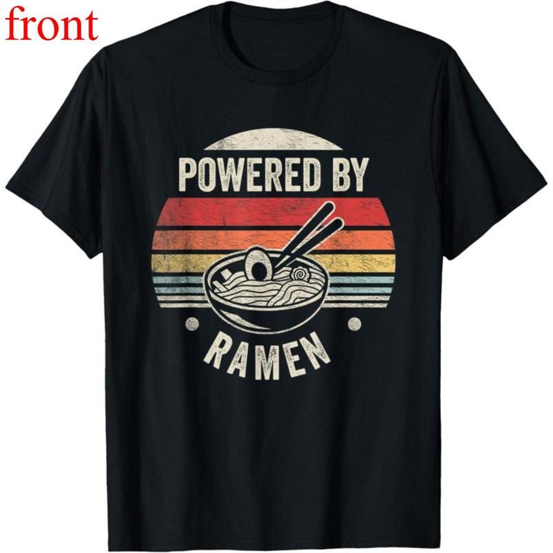 100% cotton Vintage Powered By Ramen Japanese Love Anime Noodles Foodie T-Shirt Hoodie, Sweatshirt | UrbanDripWear.com