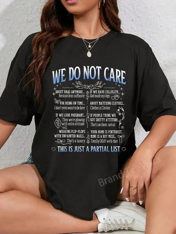 100% cotton We Do Not Care Funny WDNC Club This Is Just A Partial List T-Shirt women graphic shirts Hoodie, Sweatshirt