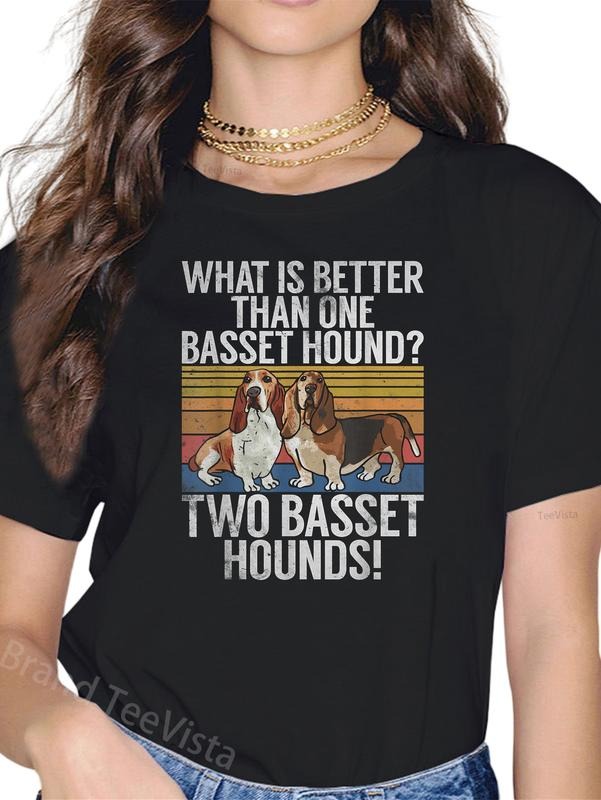 100% cotton What is better than one Basset Hound funny Basset Hound T-Shirt women graphic shirts Hoodie, Sweatshirt