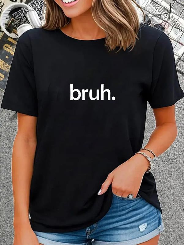 100% cotton bruh, Funny, Jokes, Sarcastic Sayings. T-Shirt casual Fashion graphic tees for women Hoodie, Sweatshirt