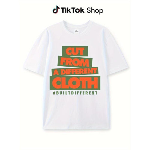 100% cotton men's casual  color match fashion print T-shirt-comfortable, breathable, trendy and unique sports style...