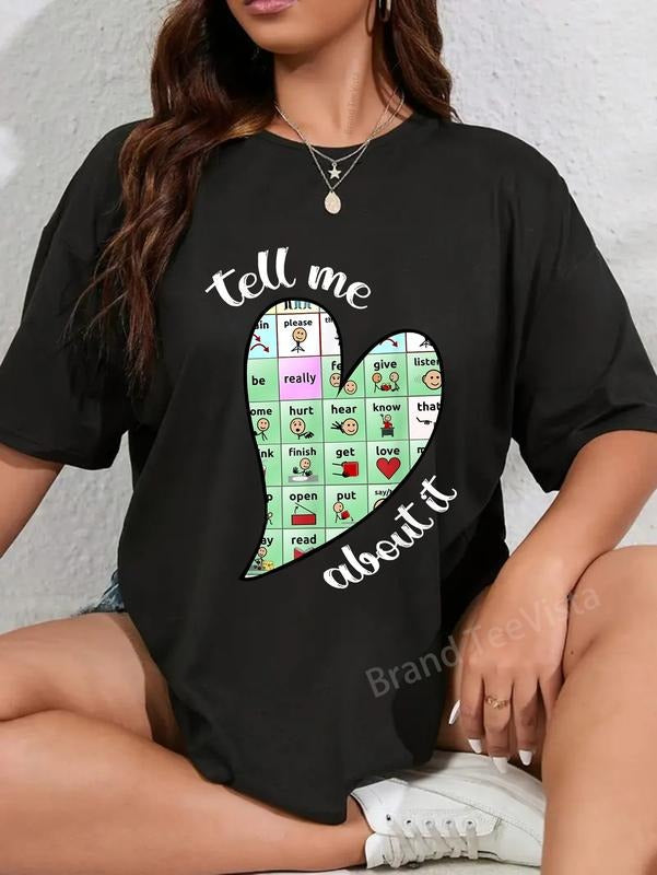 100% cotton tell me about it speech pathology aac sped teacher T-Shirt women graphic shirts Hoodie, Sweatshirt