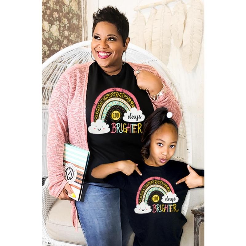 100 Days Brighter Teacher T-Shirt Hoodie, Sweatshirt | UrbanDripWear.com