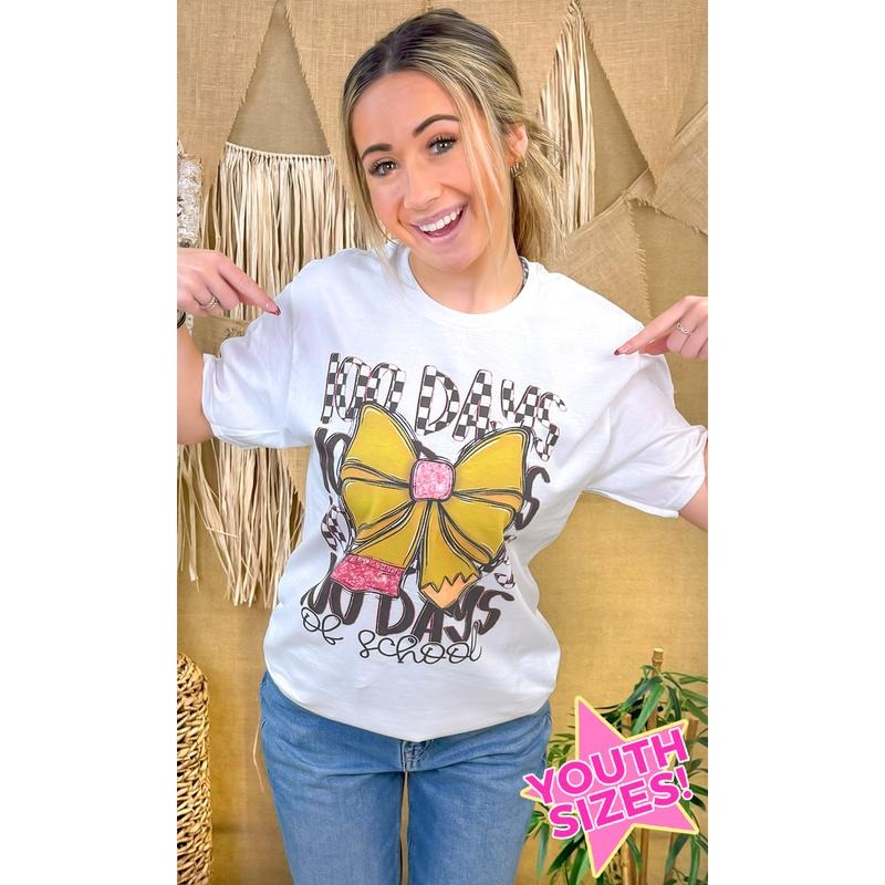 100 Days Checkerboard Pencil Teacher Graphic T-Shirt Hoodie, Sweatshirt | UrbanDripWear.com