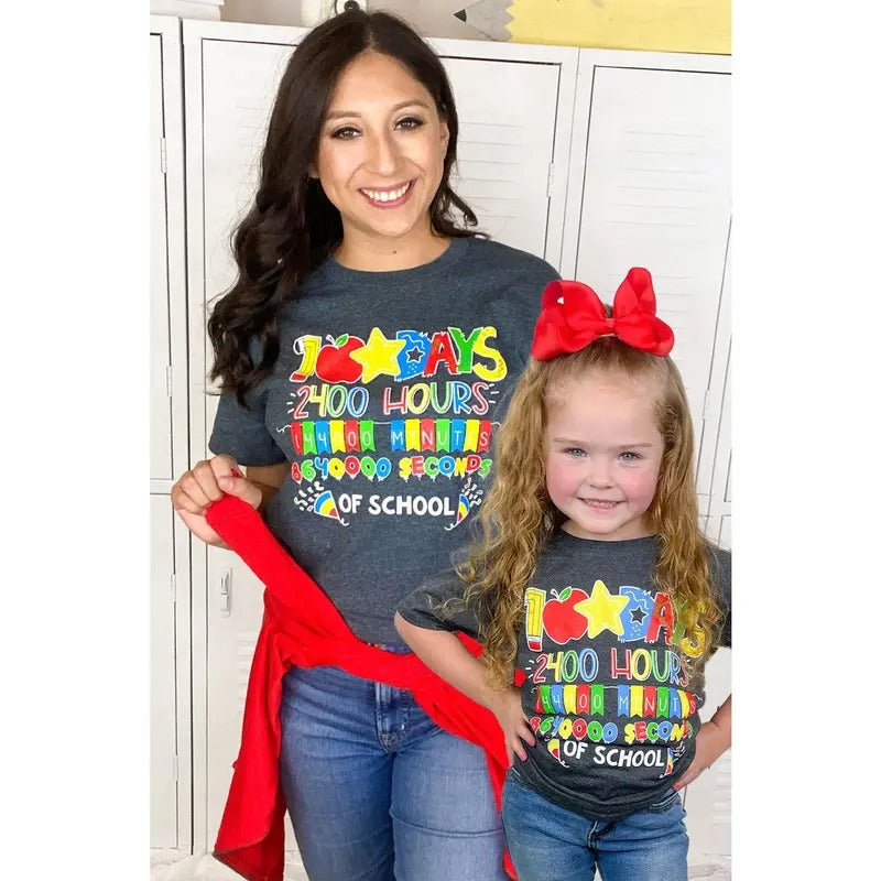 100 Days, Hours, Minutes of School T-Shirt Hoodie, Sweatshirt | UrbanDripWear.com