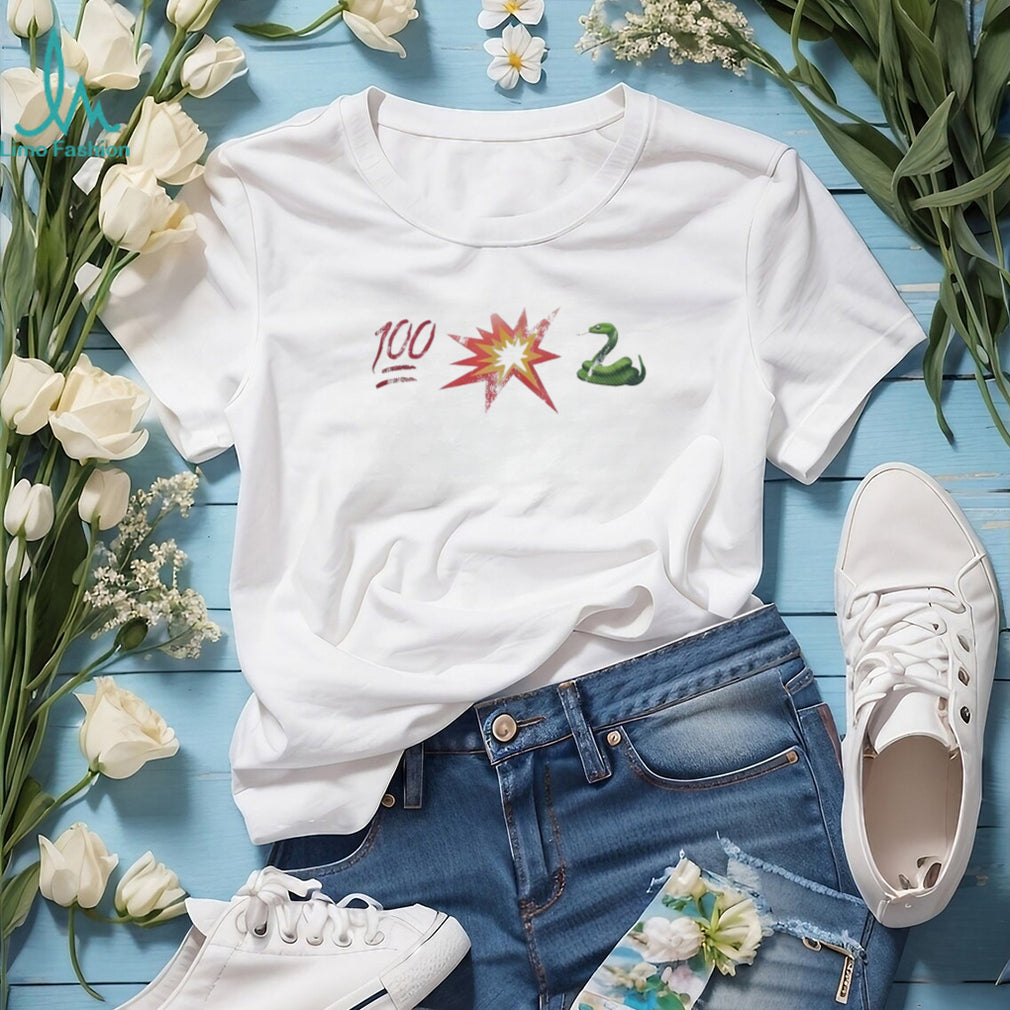100 Percent Boom Snake Emoji Mashup Streetwear T Shirt