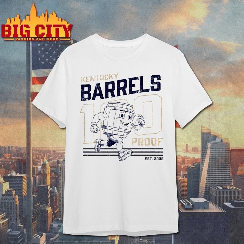 100 Proof Retro Mascot Kentucky Barrels Shirt