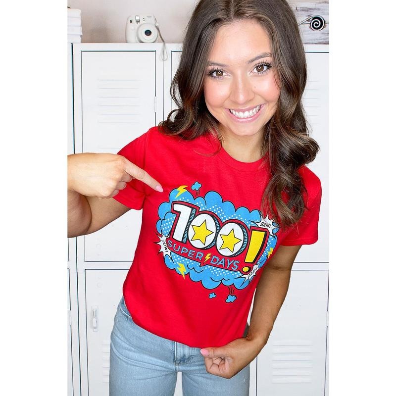 100 Super Days Teacher T-Shirt Hoodie, Sweatshirt | UrbanDripWear.com