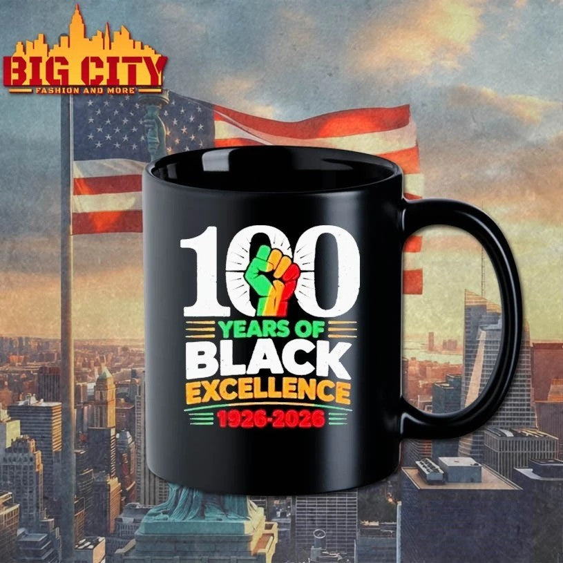 100 Years Of Black Excellence 1926 2026 Black History Month T-Shirt