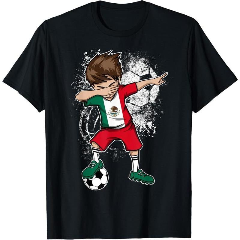100%cotton Dabbing Boy Mexico Soccer Shirt Jersey Mexican Football Tee T-Shirt Hoodie, Sweatshirt | UrbanDripWear.com