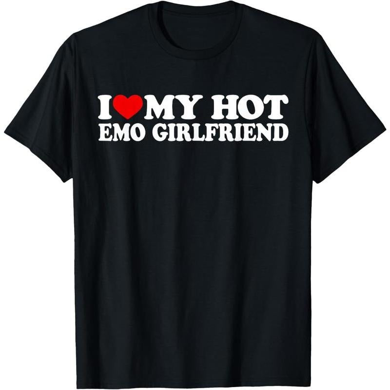 100%cotton I Love My Hot Emo Girlfriend Shirt I Red Heart My Hot Emo Gf T-Shirt Hoodie, Sweatshirt | UrbanDripWear.com