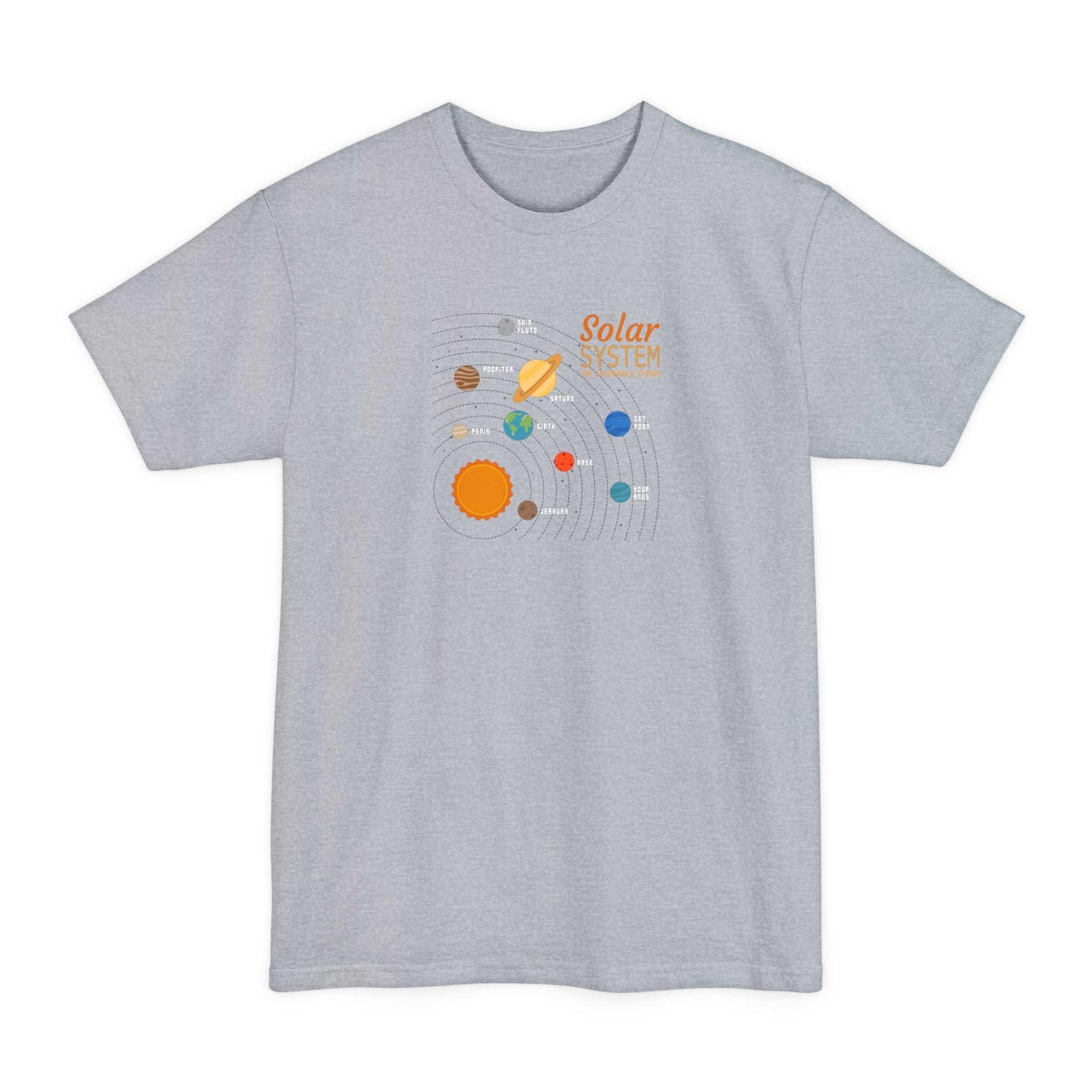 The Solar System Of Juvenile Puns - Men's Tall T-Shirt