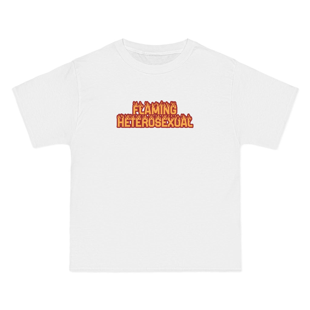 Flaming Heterosexual - Men's Heavyweight T-Shirt