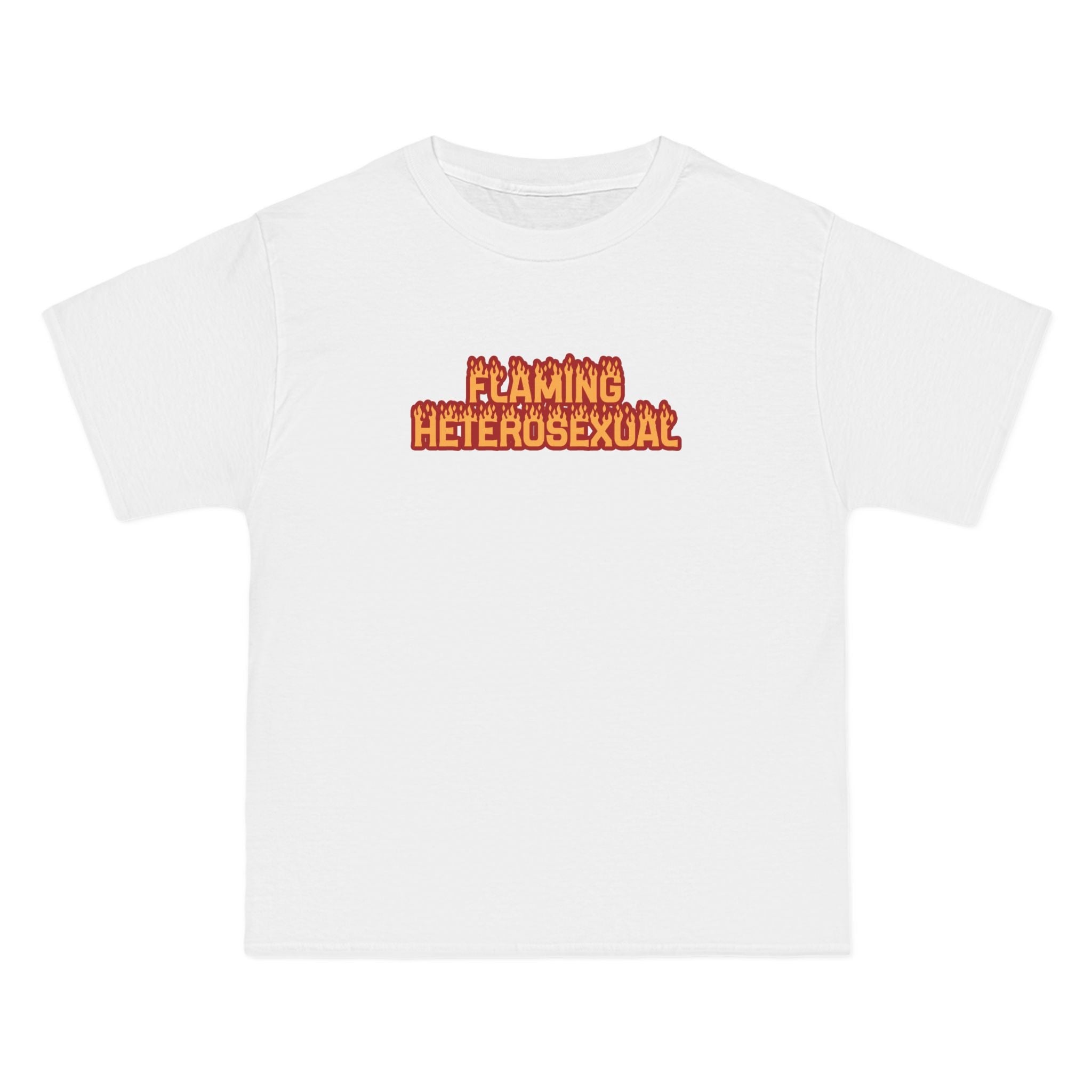 Flaming Heterosexual - Men's Heavyweight T-Shirt