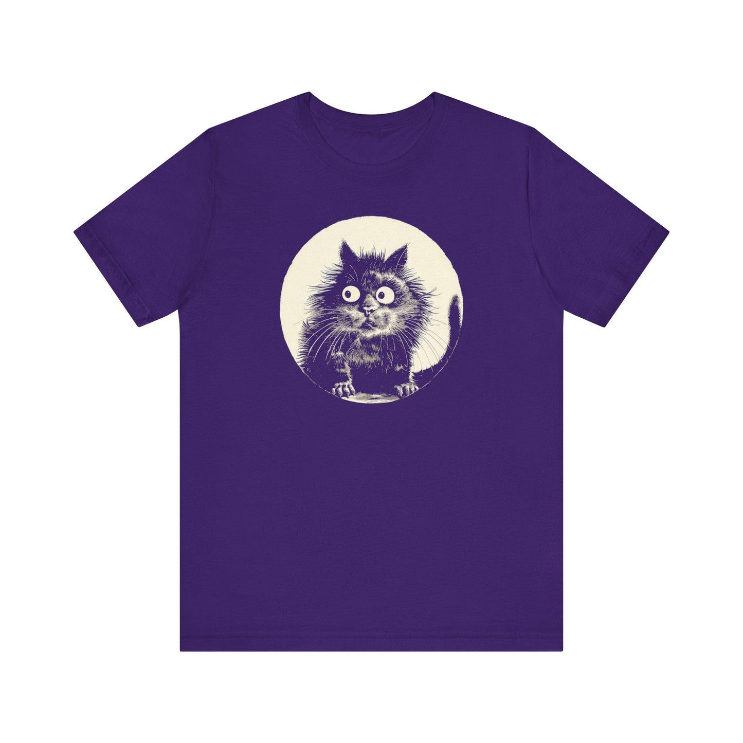 Frightened Cat Graphic Tee Ã¢â‚¬â€œ Vintage Style Cat Lover Shirt