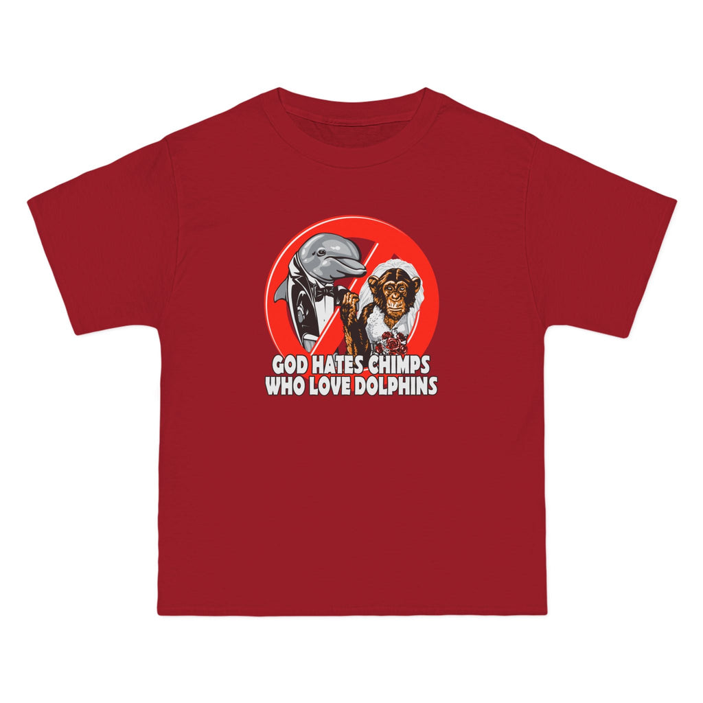 God Hates Chimps Who Love Dolphins - Men's Heavyweight T-Shirt