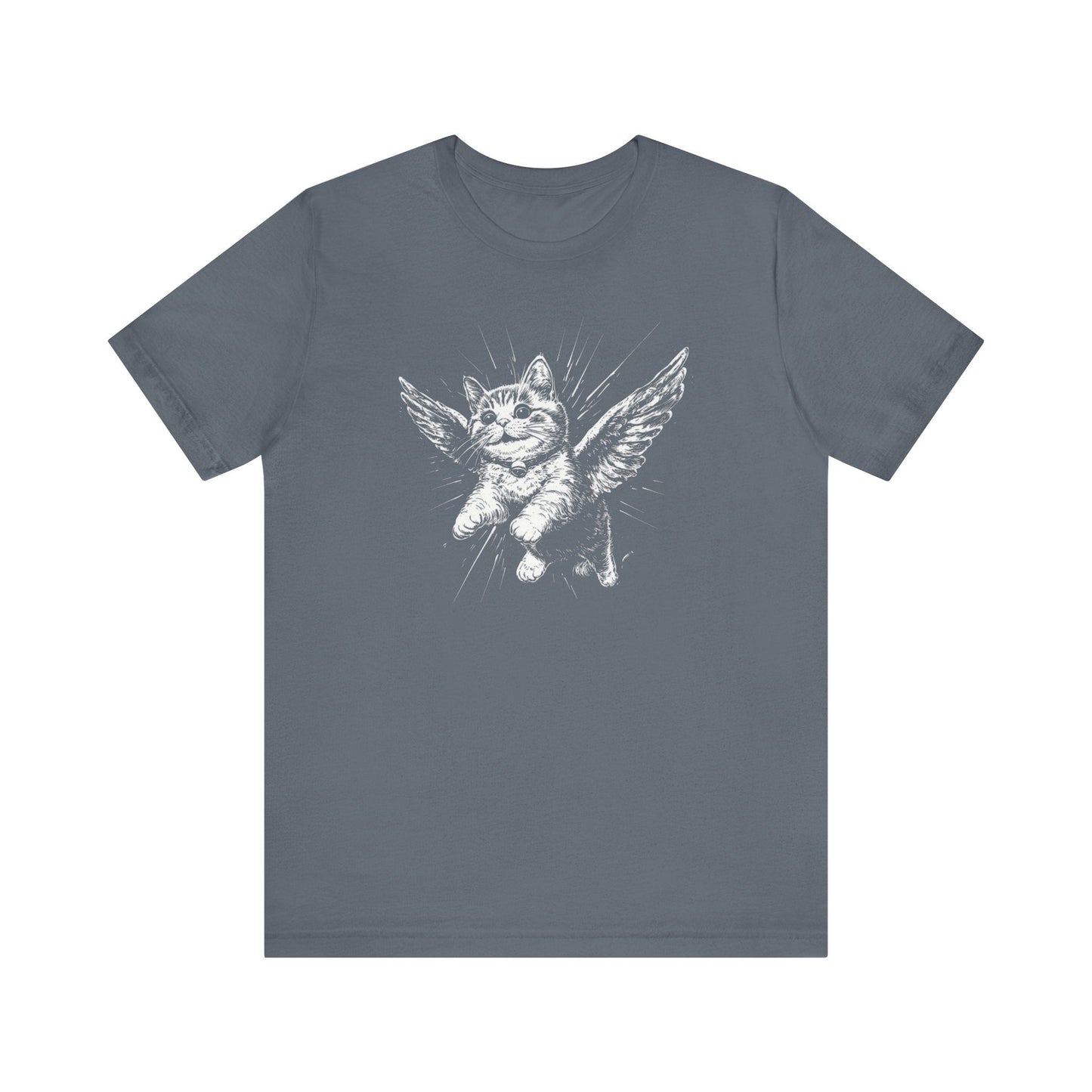 Flying Kitten with Angel Wings Graphic T-Shirt