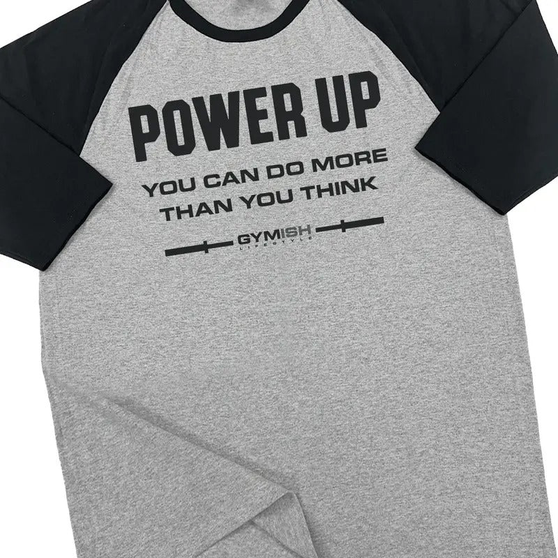 112. RAGLAN Power Up Funny Workout Gym T-Shirt for Men Hoodie, Sweatshirt | UrbanDripWear.com