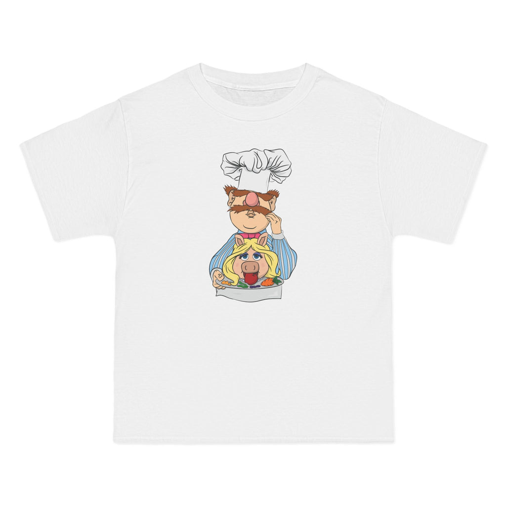 Chef's Special (Swedish Chef Serving Up Miss Piggy On A Platter) - Men's Heavyweight T-Shirt