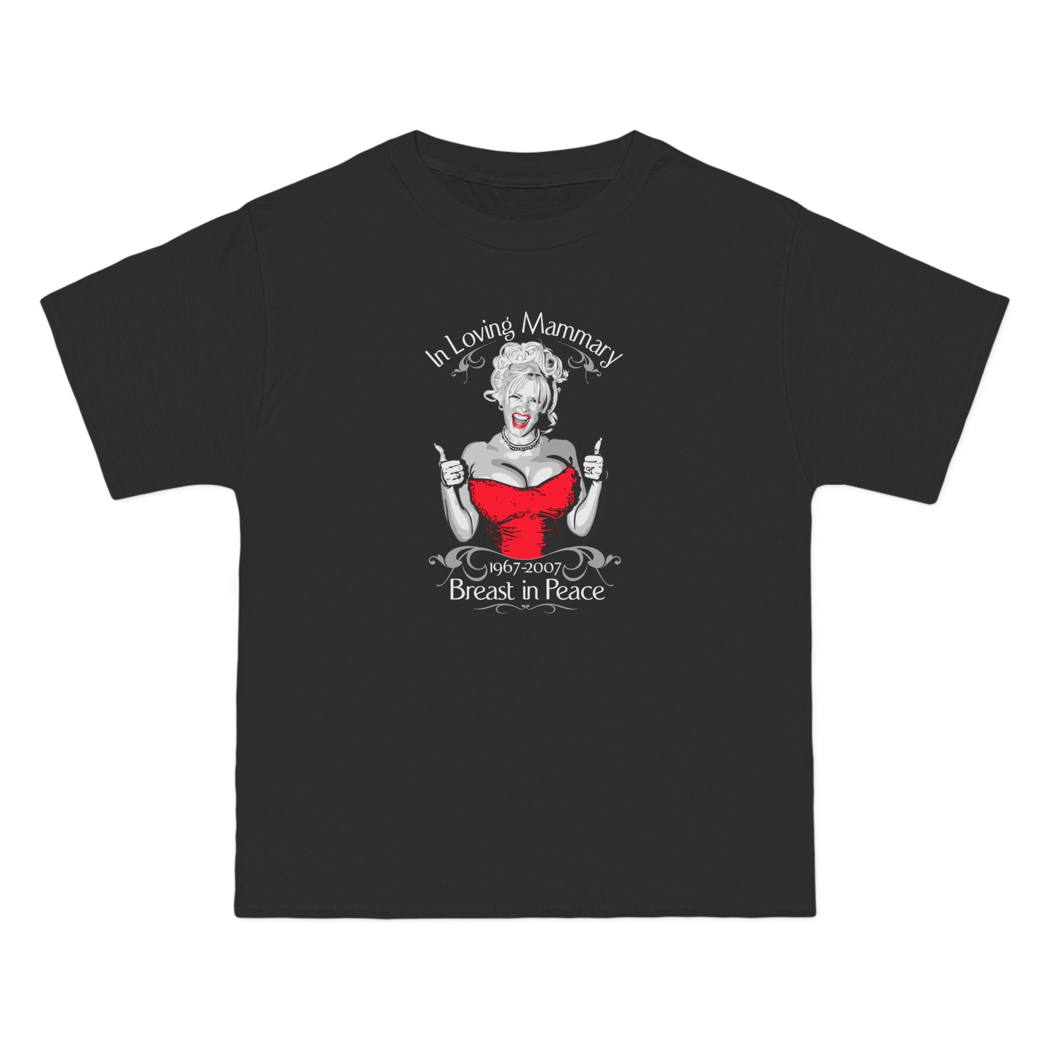 (Anna Nicole Mammarial T-Shirt) In Loving Mammary - Breast In Peace - Men's Heavyweight T-Shirt