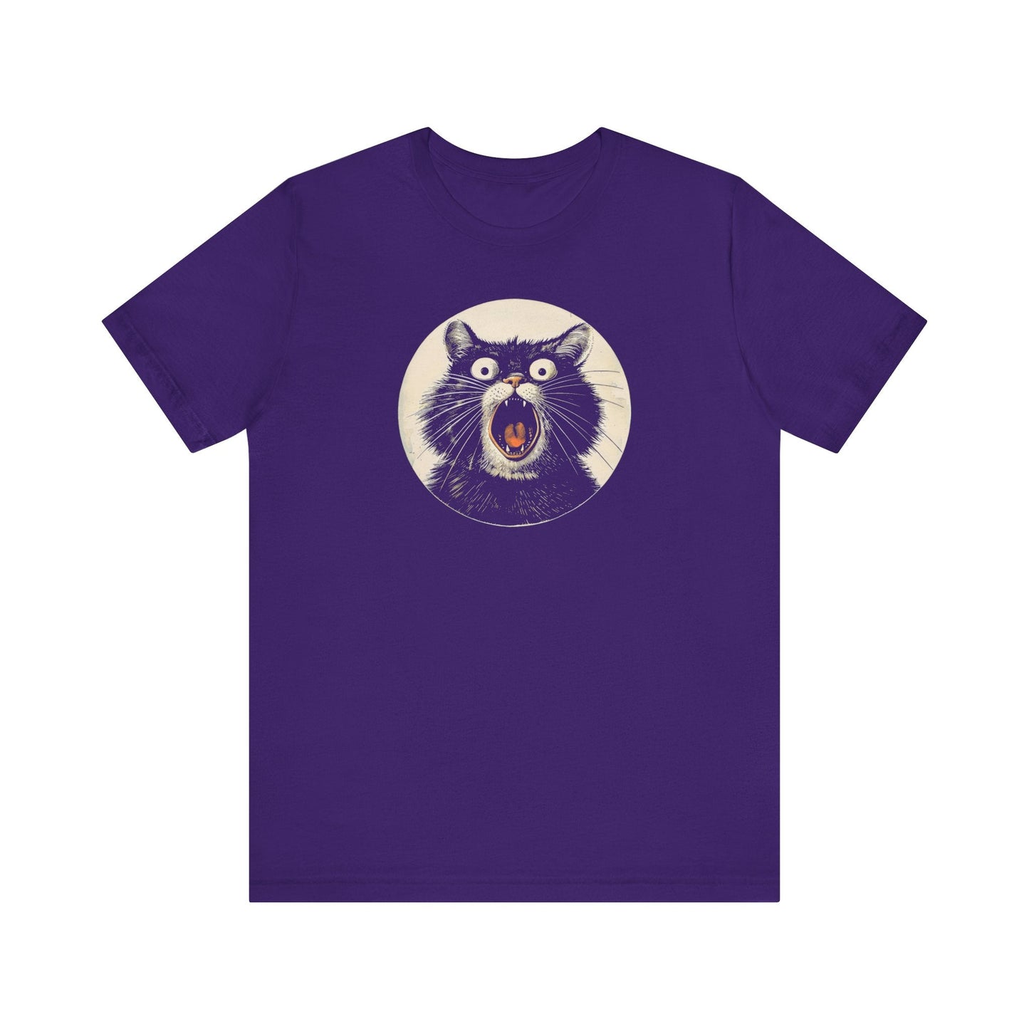 Screaming Black Cat Graphic Tee Ã¢â‚¬â€œ Vintage Style Cat Lover Shirt