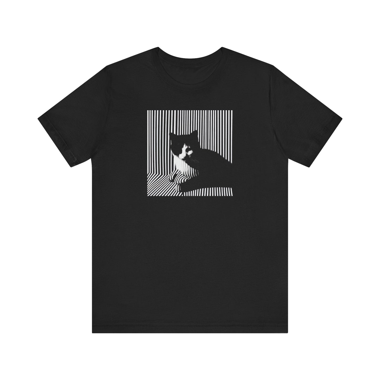 Abstract Black Cat Graphic Tee Ã¢â‚¬â€œ Modern Minimalist Cat Lover Shirt