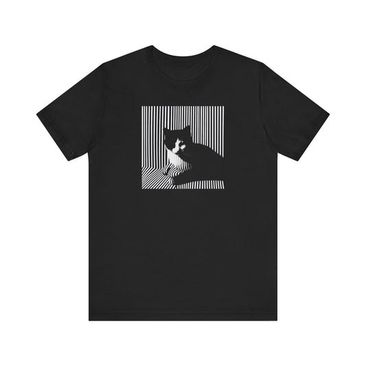 Abstract Black Cat Graphic Tee Ã¢â‚¬â€œ Modern Minimalist Cat Lover Shirt