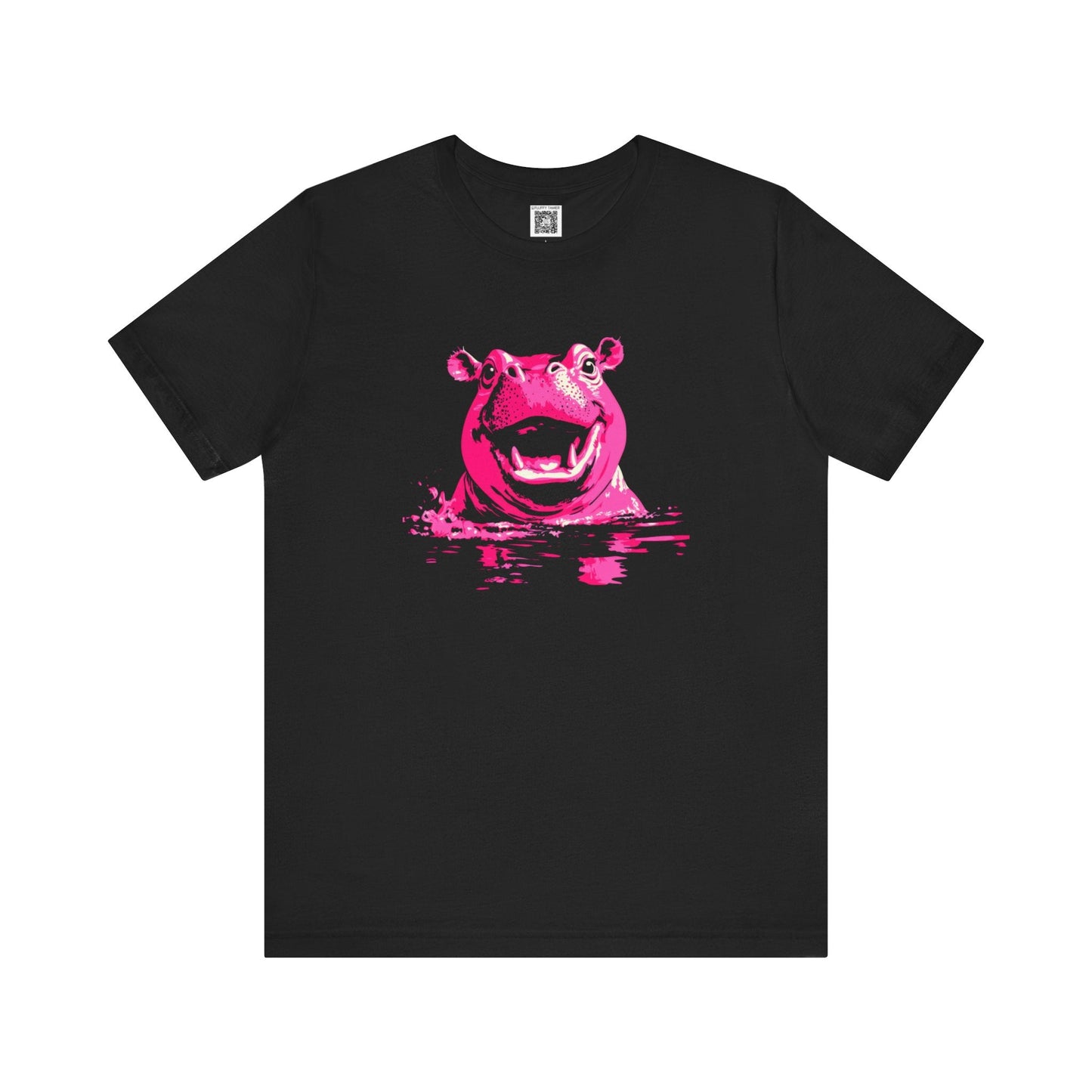Playful Hippo Graphic Tee Style001