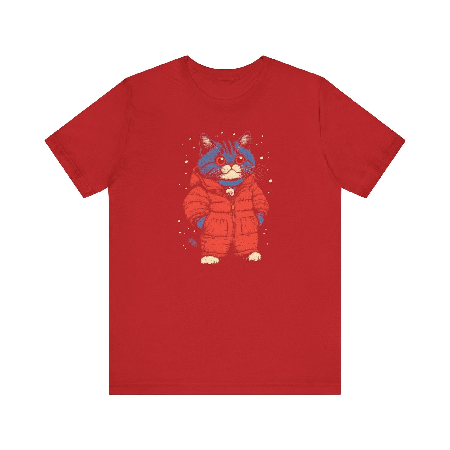 Cozy Cat in Puffer Jacket Graphic Tee