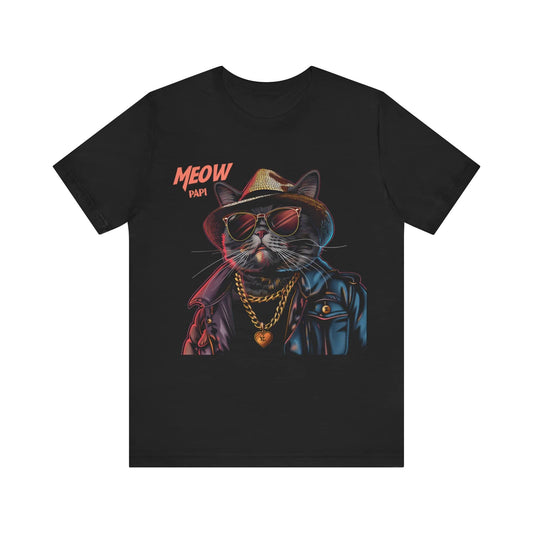 Swag Cat Tee - 'Meow Papi' Edition  Unisex Jersey Short Sleeve Tee