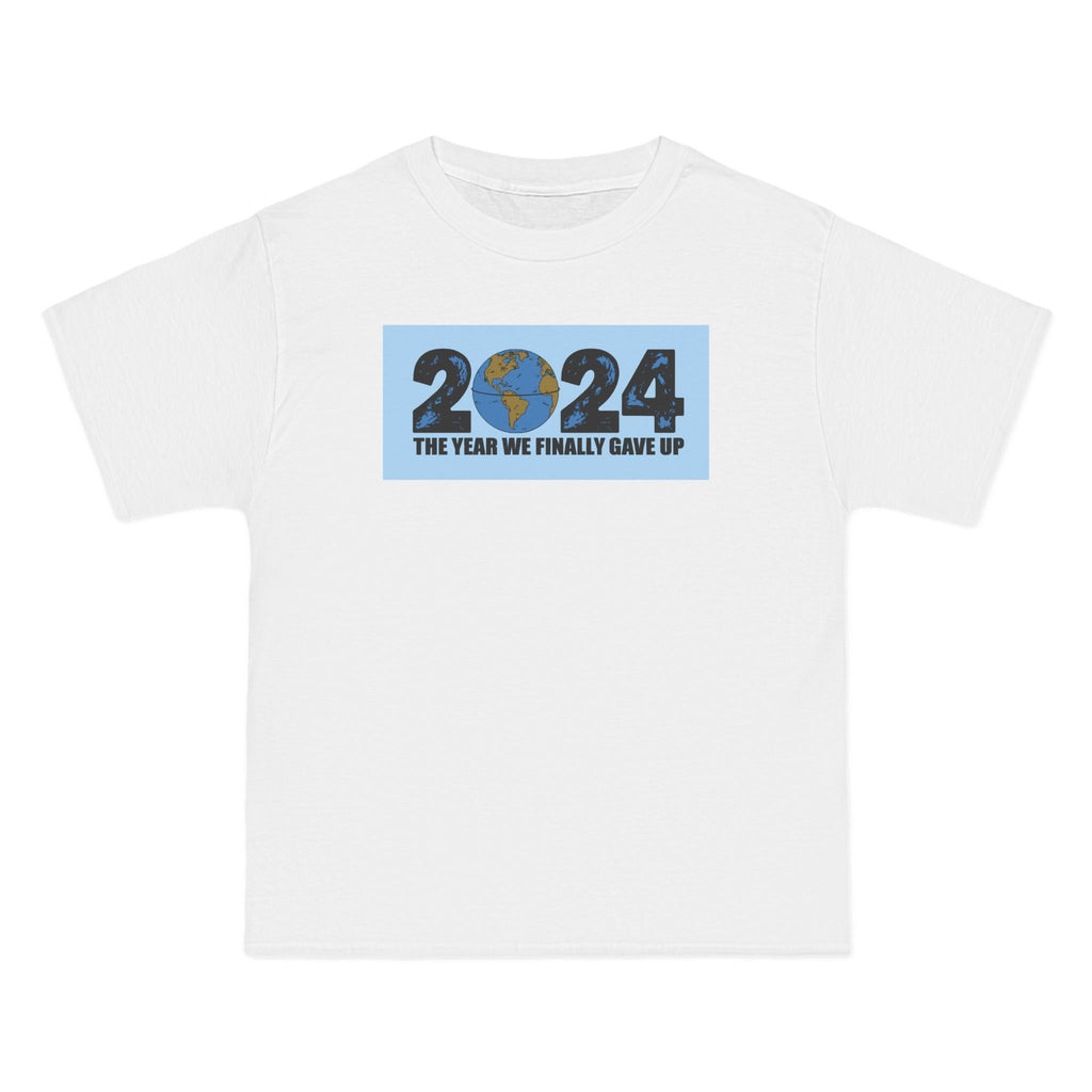 2024 - The Year We Finally Gave Up - Men's Heavyweight T-Shirt