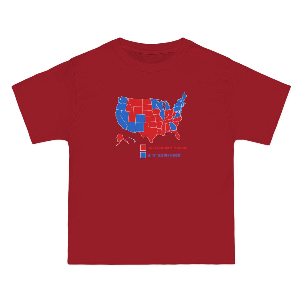 Elitist Election Riggers  (Blue States) - Racist Conspiracy Theorists (Red States) - Men's Heavyweight T-Shirt