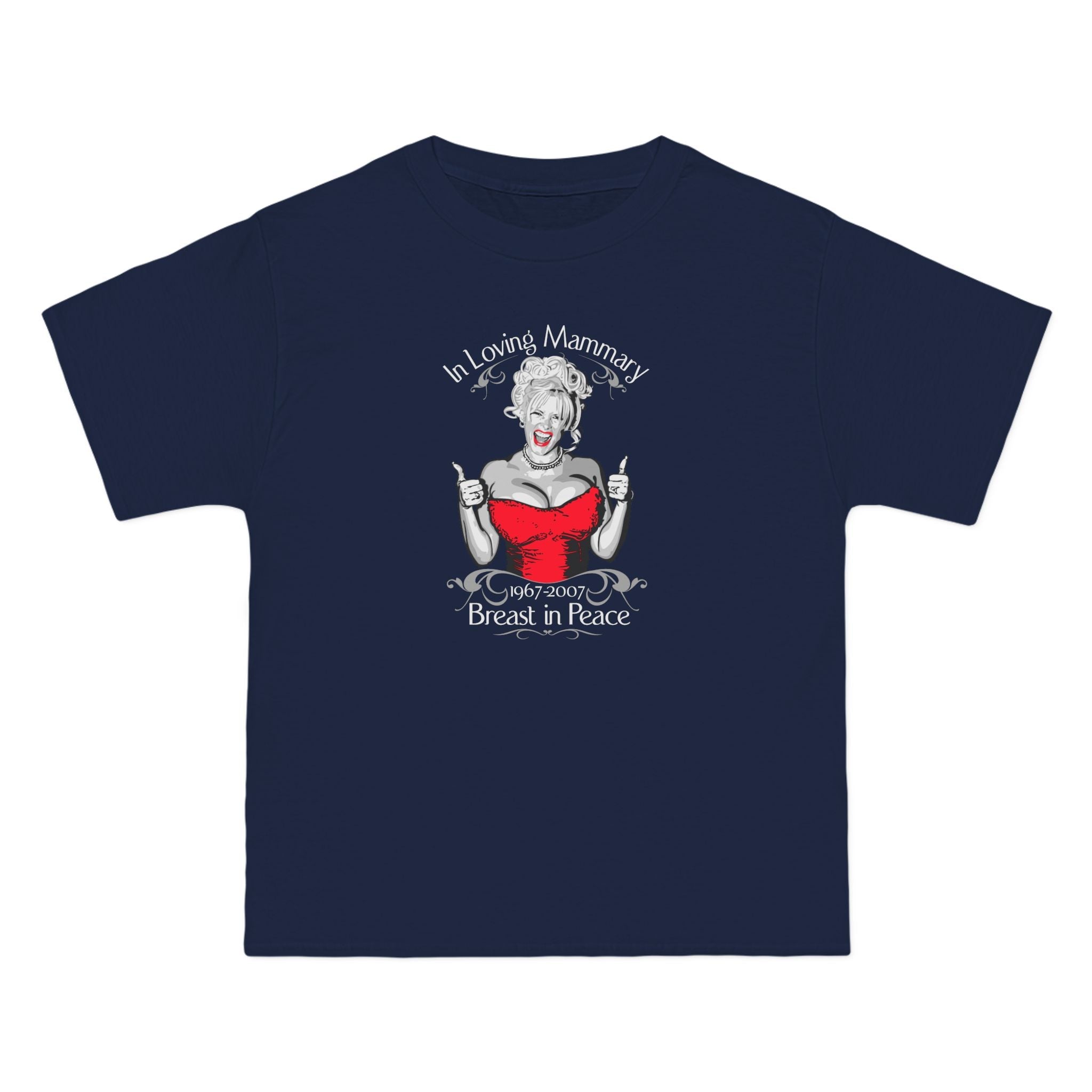 (Anna Nicole Mammarial T-Shirt) In Loving Mammary - Breast In Peace - Men's Heavyweight T-Shirt