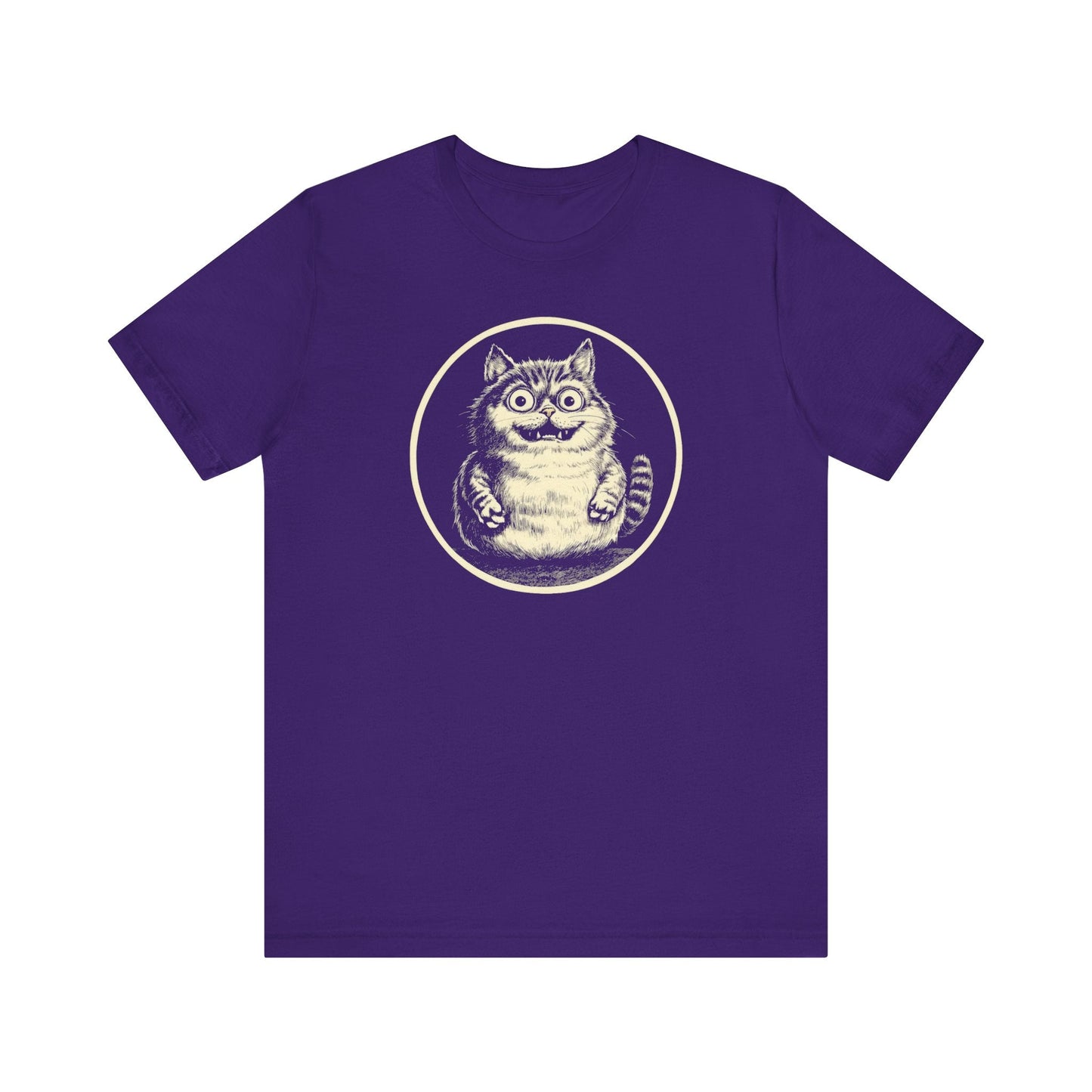 Quirky Happy Cat Graphic Tee Ã¢â‚¬â€œ Vintage Style Cat Lover Shirt
