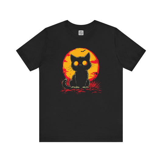 Spooky Cat Graphic Tee Style001