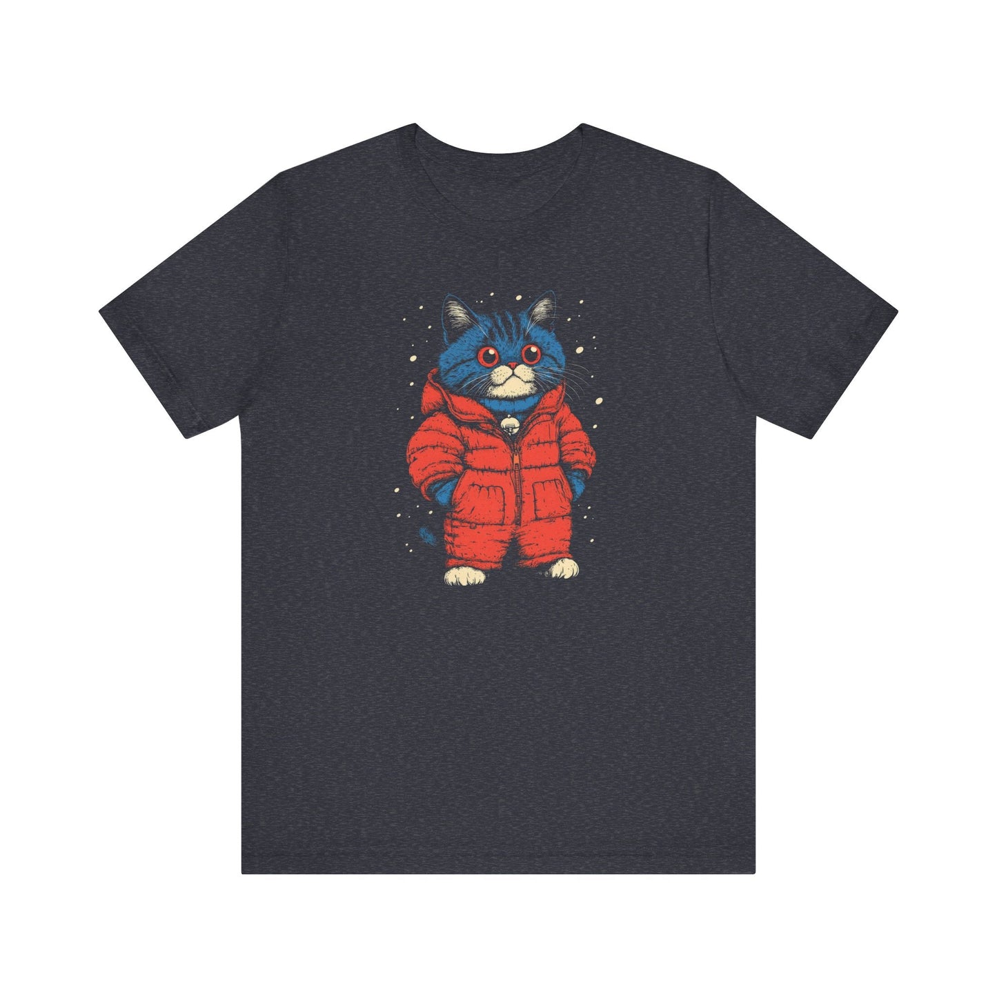 Cozy Cat in Puffer Jacket Graphic Tee