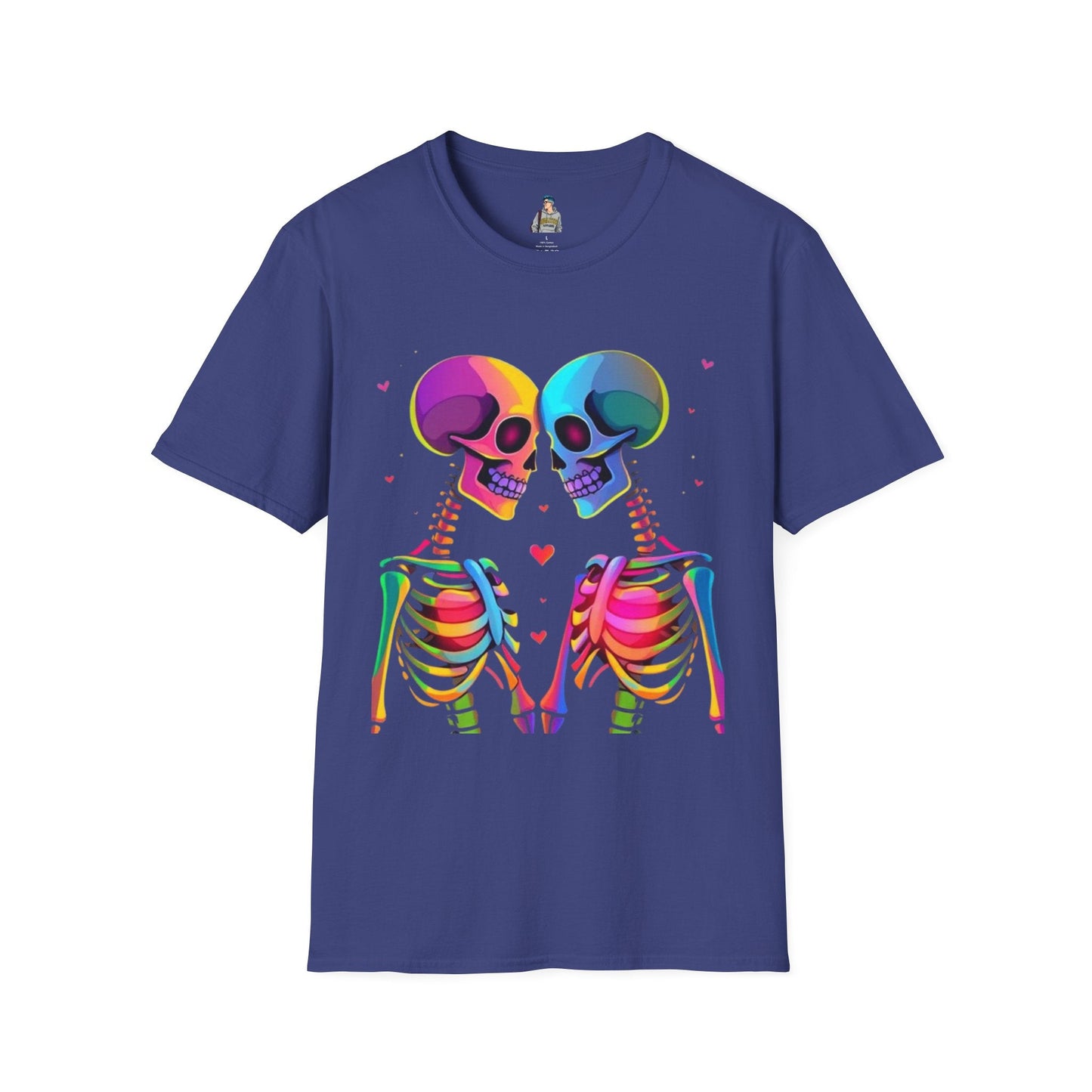 Rainbow Skeleton Love is Deeper Than Skin T-Shirt | Unisex Casual Tee