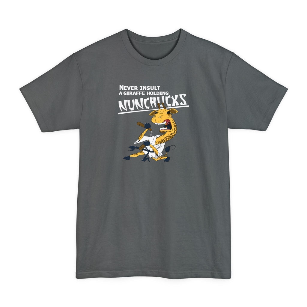 Never Insult A Giraffe Holding Nunchucks - Men's Tall T-Shirt